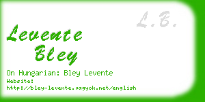 levente bley business card